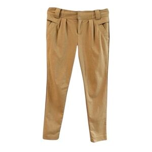Vero Moda Tan Tailored Carrot Trousers Size US 6 8 Modern Professional Chic